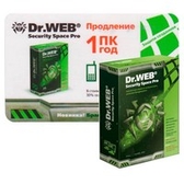 Програмне забезпечення Dr. Web Security Space Pro 7.0 Подовження на 12 міс. 1ПК скретч-картка